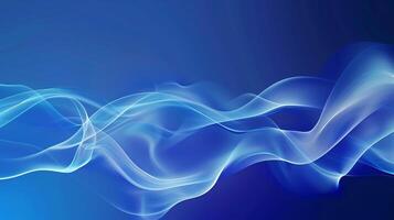 AI generated Abstract blue background with smoke waves. Elegant and minimalist design for a mobile phone wallpaper. Generated by artificial intelligence. photo