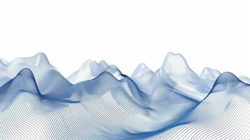 AI generated Abstract smooth wave on a white background. Dynamic sound wave. Generated by artificial intelligence. photo
