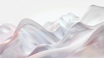 AI generated Abstract smooth wave on a white background. Dynamic sound wave. Generated by artificial intelligence. photo