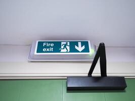 fire exit sign photo