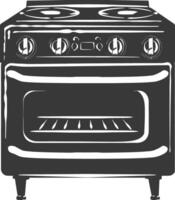 AI generated Silhouette Oven Cooking Tool black color only vector