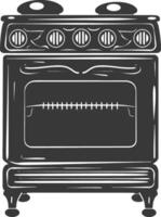 ai generado silueta horno Cocinando herramienta negro color solamente vector