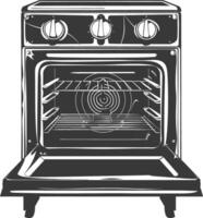 ai generado silueta horno Cocinando herramienta negro color solamente vector