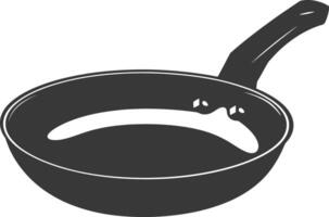 AI generated Silhouette Pan Cooking Tool black color only vector