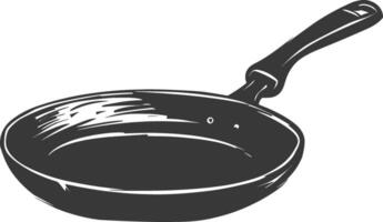 ai generado silueta pan Cocinando herramienta negro color solamente vector