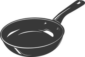 AI generated Silhouette Pan Cooking Tool black color only vector