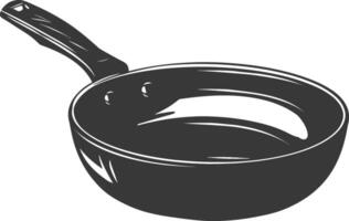 AI generated Silhouette Pan Cooking Tool black color only vector