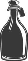 AI generated Silhouette Scandinavian Unique bottle black color only vector