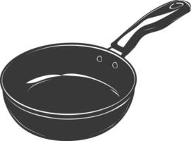 AI generated Silhouette Pan Cooking Tool black color only vector