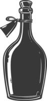 AI generated Silhouette Scandinavian Unique bottle black color only vector