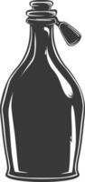 AI generated Silhouette Scandinavian Unique bottle black color only vector