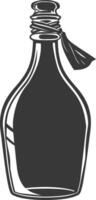 AI generated Silhouette Scandinavian Unique bottle black color only vector