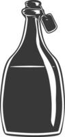 AI generated Silhouette Scandinavian Unique bottle black color only vector