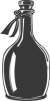 AI generated Silhouette Scandinavian Unique bottle black color only vector