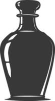 AI generated Silhouette Scandinavian Unique bottle black color only vector