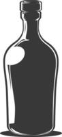 AI generated Silhouette Scandinavian Unique bottle black color only vector