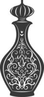 AI generated Silhouette Scandinavian Unique bottle black color only vector