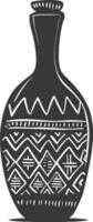 AI generated Silhouette Scandinavian Unique bottle black color only vector