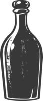 AI generated Silhouette Scandinavian Unique bottle black color only vector