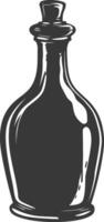 AI generated Silhouette Scandinavian Unique bottle black color only vector