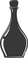 AI generated Silhouette Scandinavian Unique bottle black color only vector