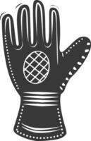 AI generated Silhouette oven glove black color only full vector