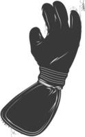 AI generated Silhouette oven glove black color only full vector