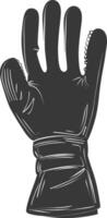 AI generated Silhouette oven glove black color only full vector