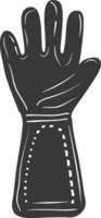 AI generated Silhouette oven glove black color only full vector