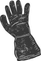 AI generated Silhouette oven glove black color only full vector