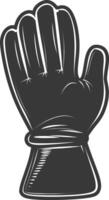 AI generated Silhouette oven glove black color only full vector