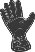 AI generated Silhouette oven glove black color only full vector