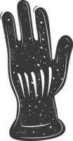 AI generated Silhouette oven glove black color only full vector