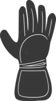 AI generated Silhouette oven glove black color only full vector