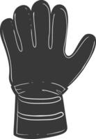 AI generated Silhouette oven glove black color only full vector