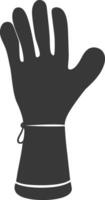 AI generated Silhouette oven glove black color only full vector