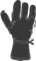 AI generated Silhouette oven glove black color only full vector