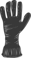 AI generated Silhouette oven glove black color only full vector