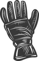 AI generated Silhouette oven glove black color only full vector