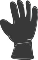 AI generated Silhouette oven glove black color only full vector