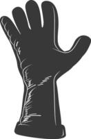 AI generated Silhouette oven glove black color only full vector