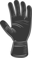 AI generated Silhouette oven glove black color only full vector