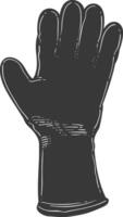 AI generated Silhouette oven glove black color only full vector