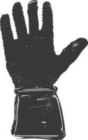 AI generated Silhouette oven glove black color only full vector