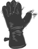 AI generated Silhouette oven glove black color only full vector