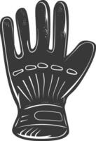 AI generated Silhouette oven glove black color only full vector