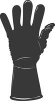 AI generated Silhouette oven glove black color only full vector