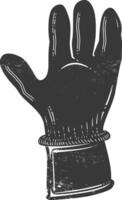 AI generated Silhouette oven glove black color only full vector