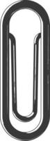 AI generated Silhouette paper clip black color only vector