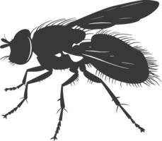 ai generado silueta mosca insecto animal negro color solamente lleno vector